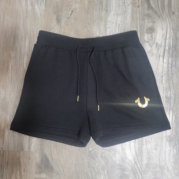 NWT True Religion high rise sweatshirt material shorts size medium - Picture 9 of 11